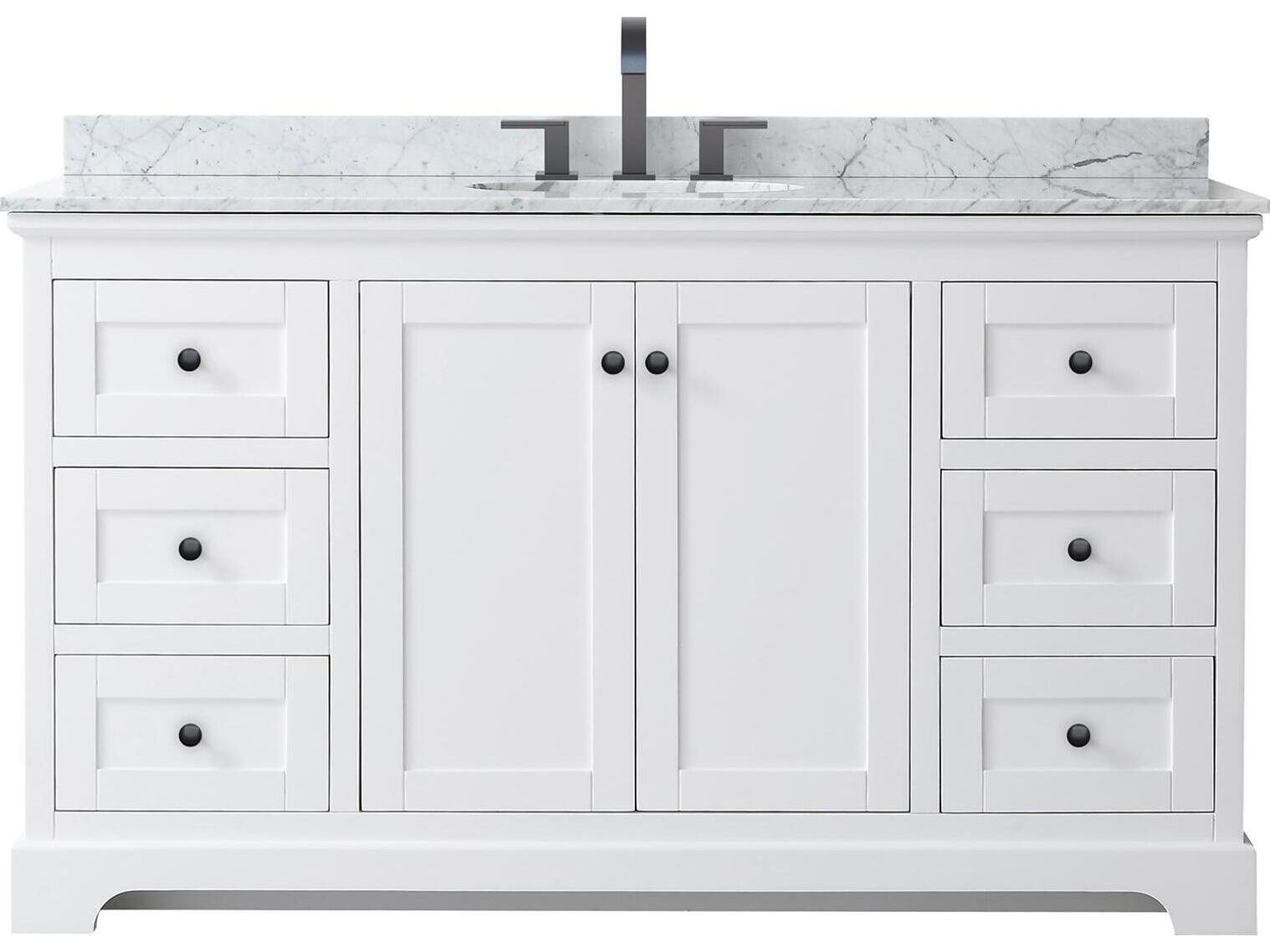 Wyndham Collection Avery 60" White Vanity