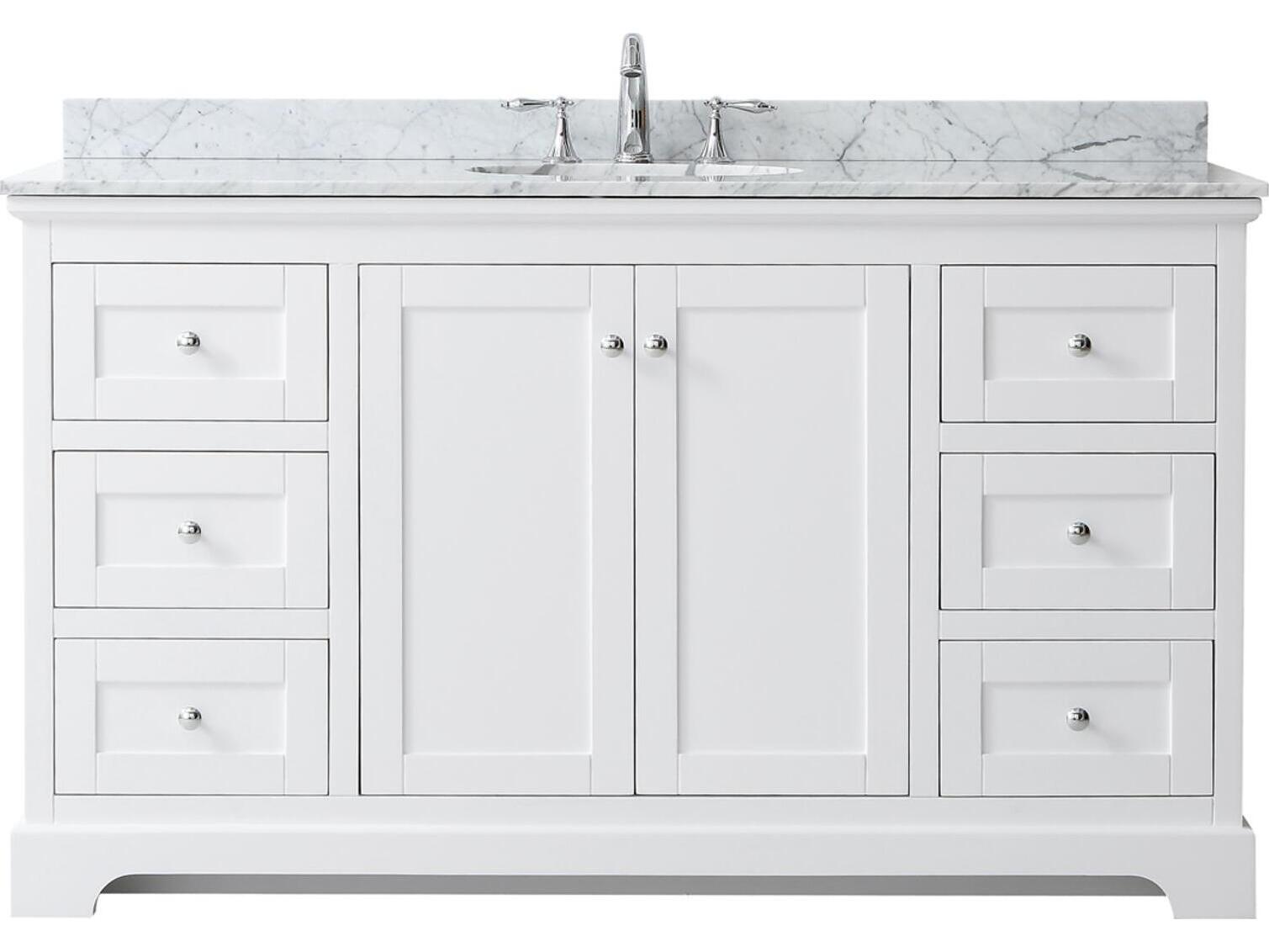 Wyndham Collection Avery 60" White Vanity