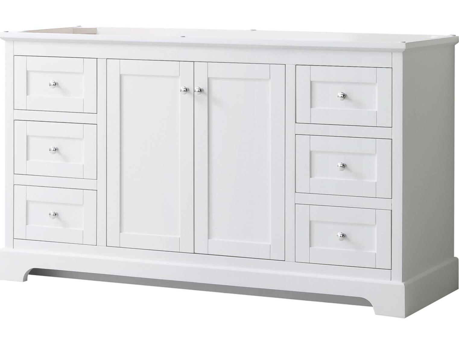 Wyndham Collection Avery 59" White Vanity