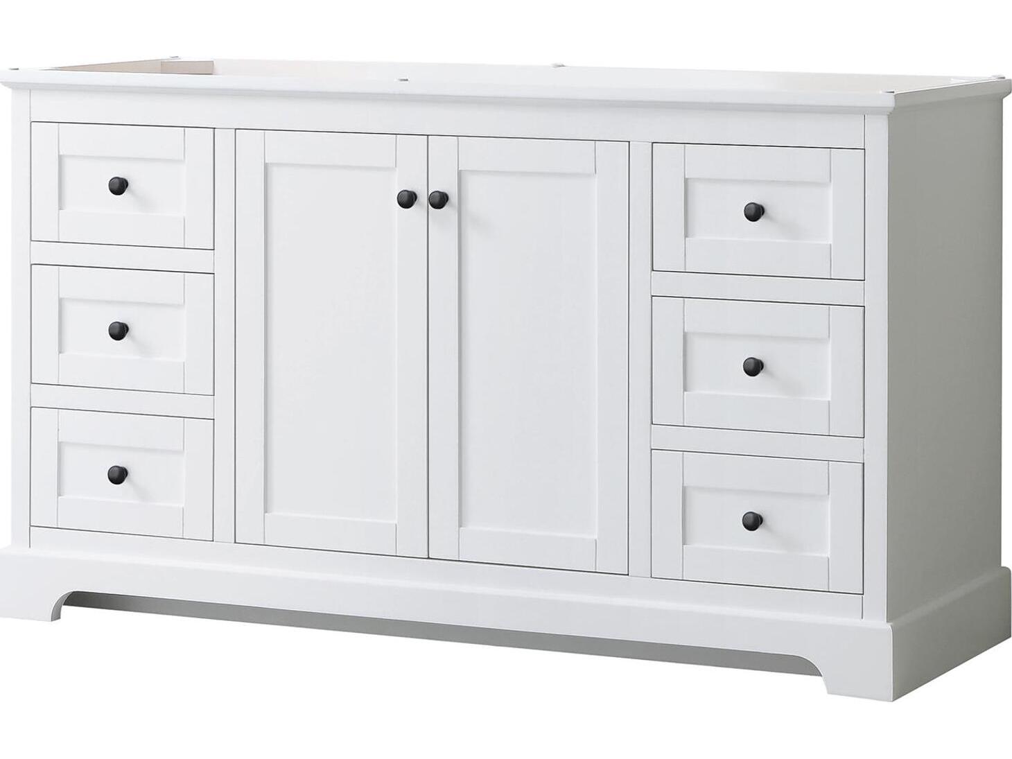Wyndham Collection Avery 59" White Vanity