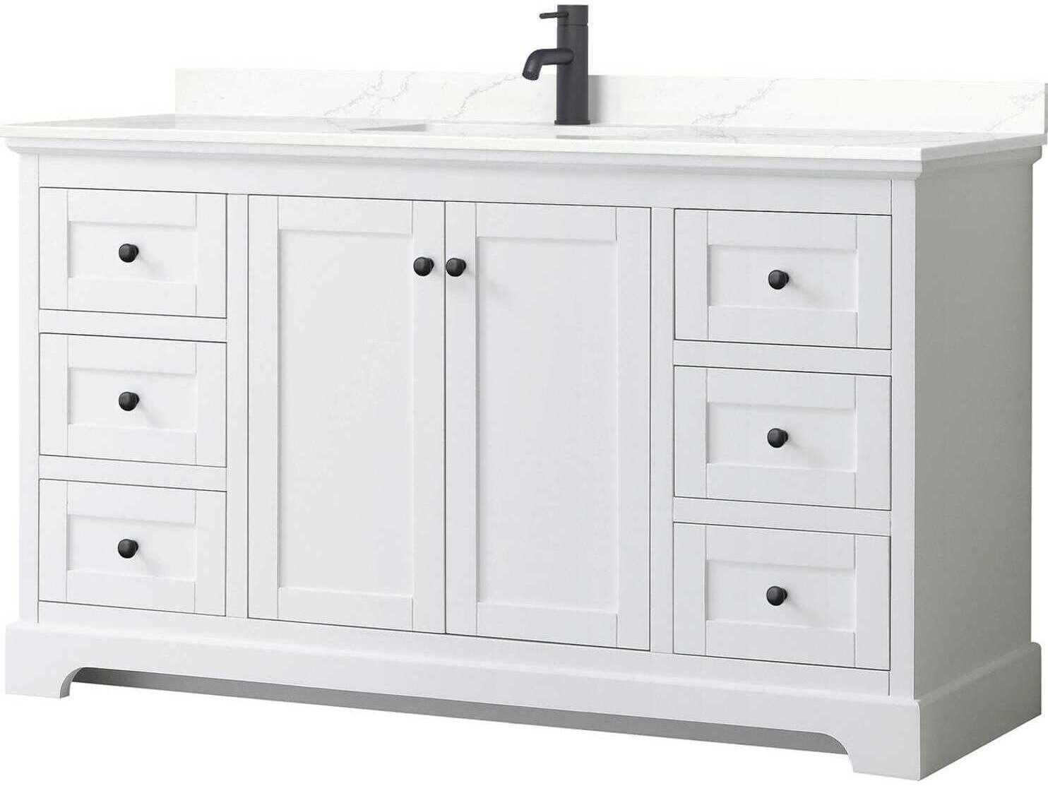 Wyndham Collection Avery 60" White Vanity