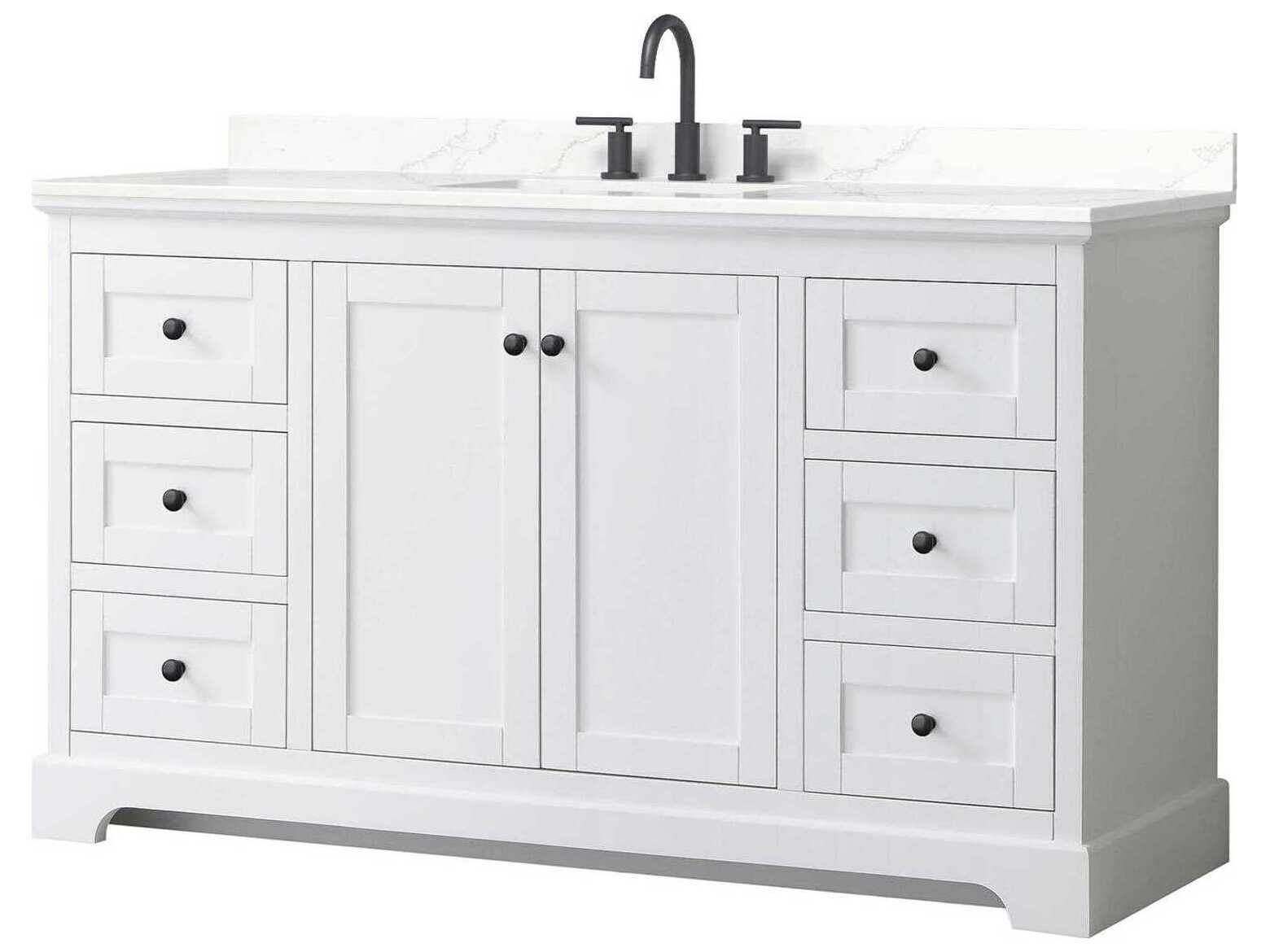 Wyndham Collection Avery 60" White Vanity