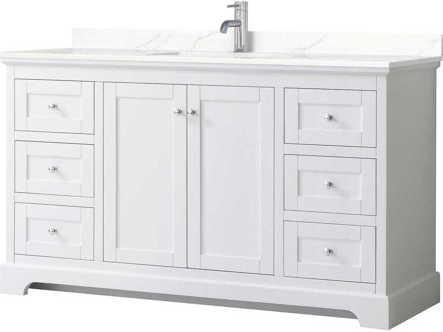 Wyndham Collection Avery 60" White Vanity