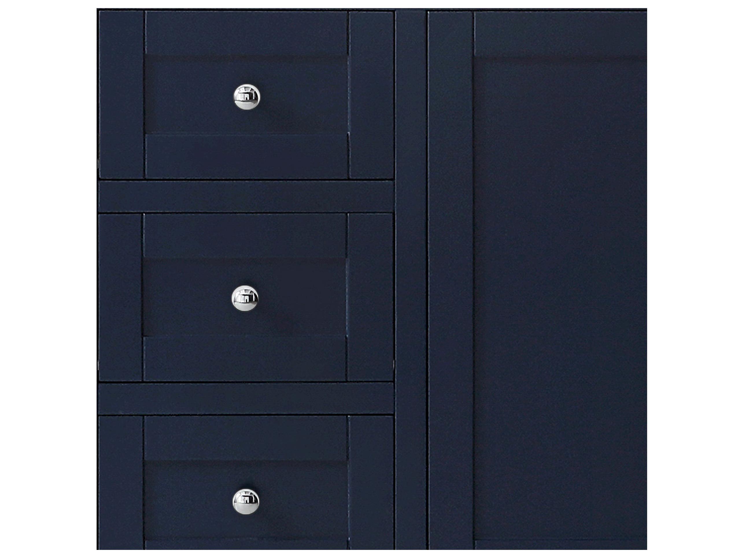 Wyndham Collection Avery 71" Dark Blue Vanity with 70" Mirror