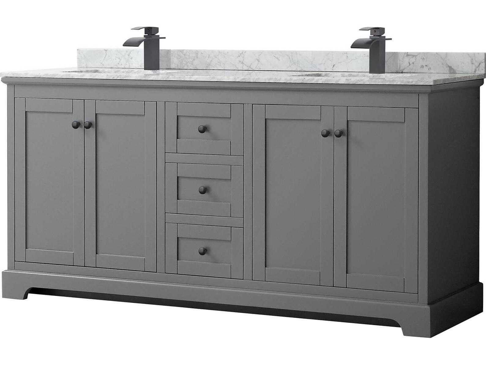 Wyndham Collection Avery 72" Dark Gray Vanity