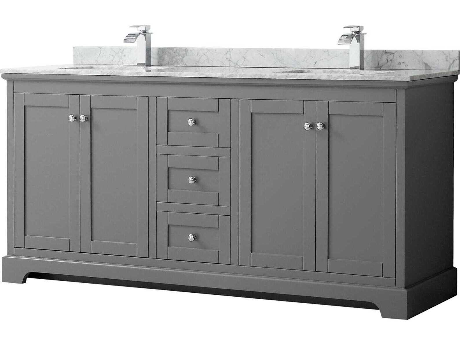 Wyndham Collection Avery 72" Dark Gray Vanity