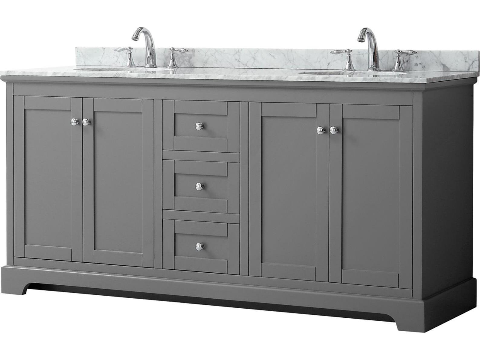 Wyndham Collection Avery 72" Dark Gray Vanity