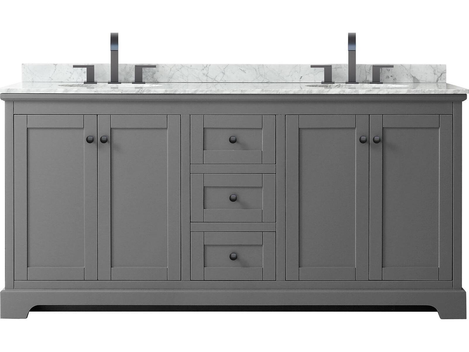 Wyndham Collection Avery 72" Dark Gray Vanity
