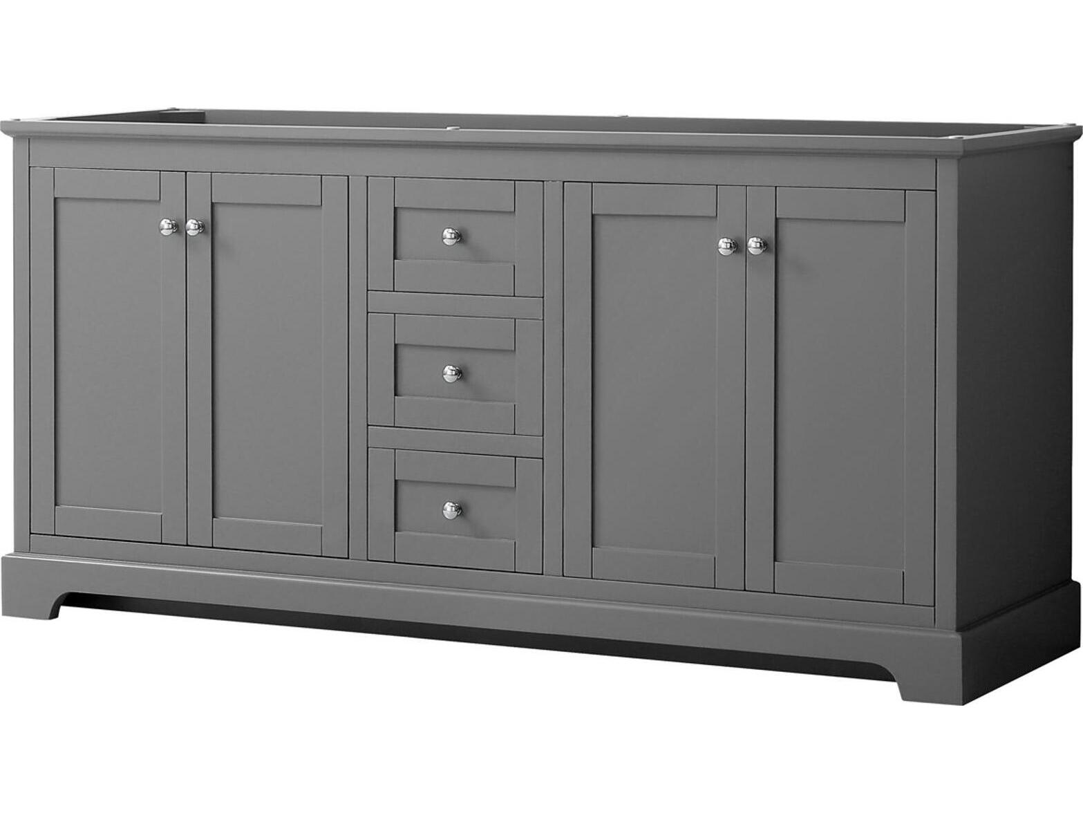 Wyndham Collection Avery 71" Dark Gray Vanity