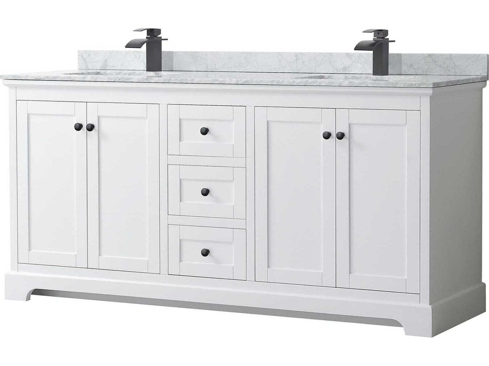 Wyndham Collection Avery 72" White Vanity