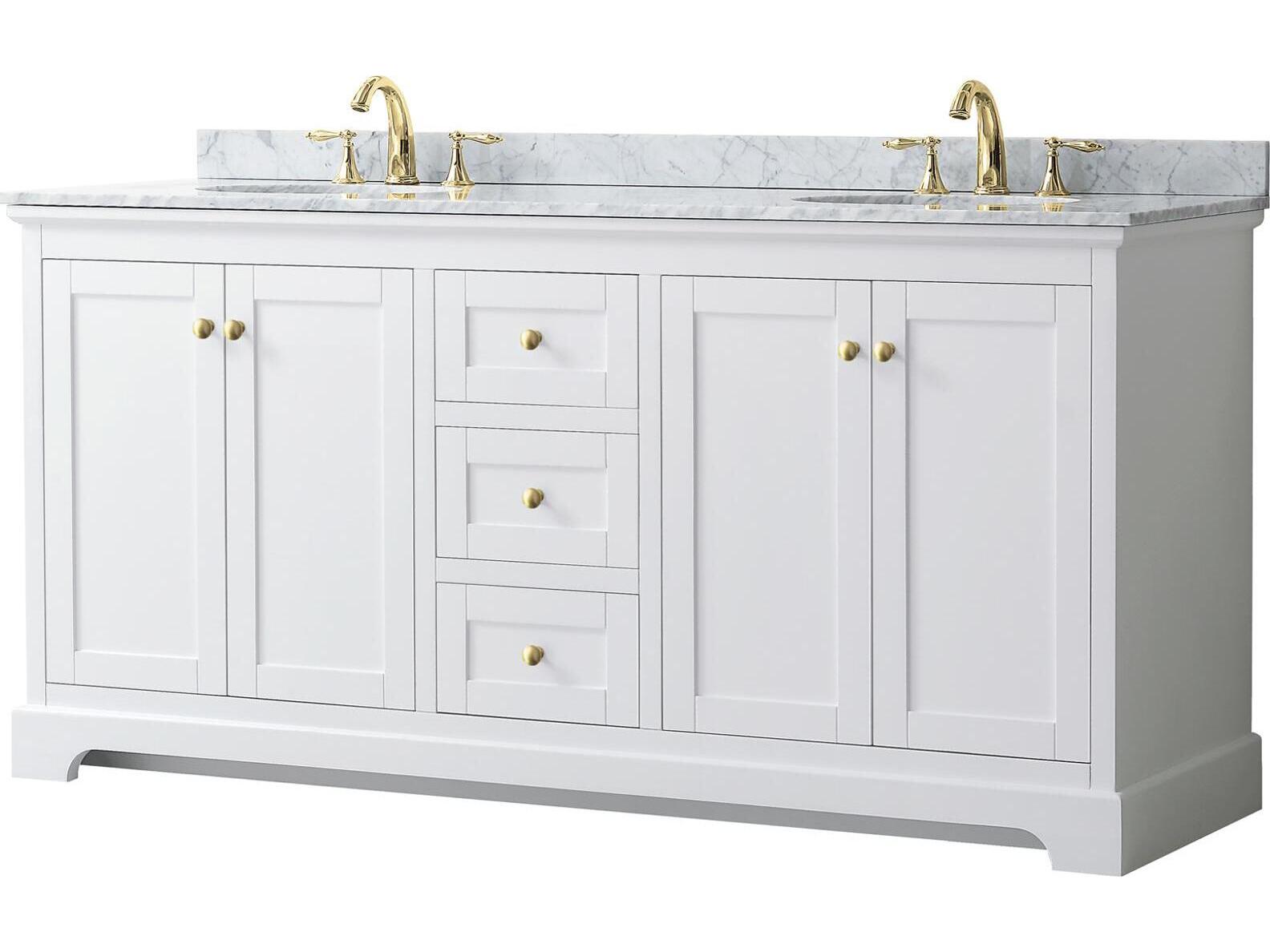 Wyndham Collection Avery 72" White Vanity