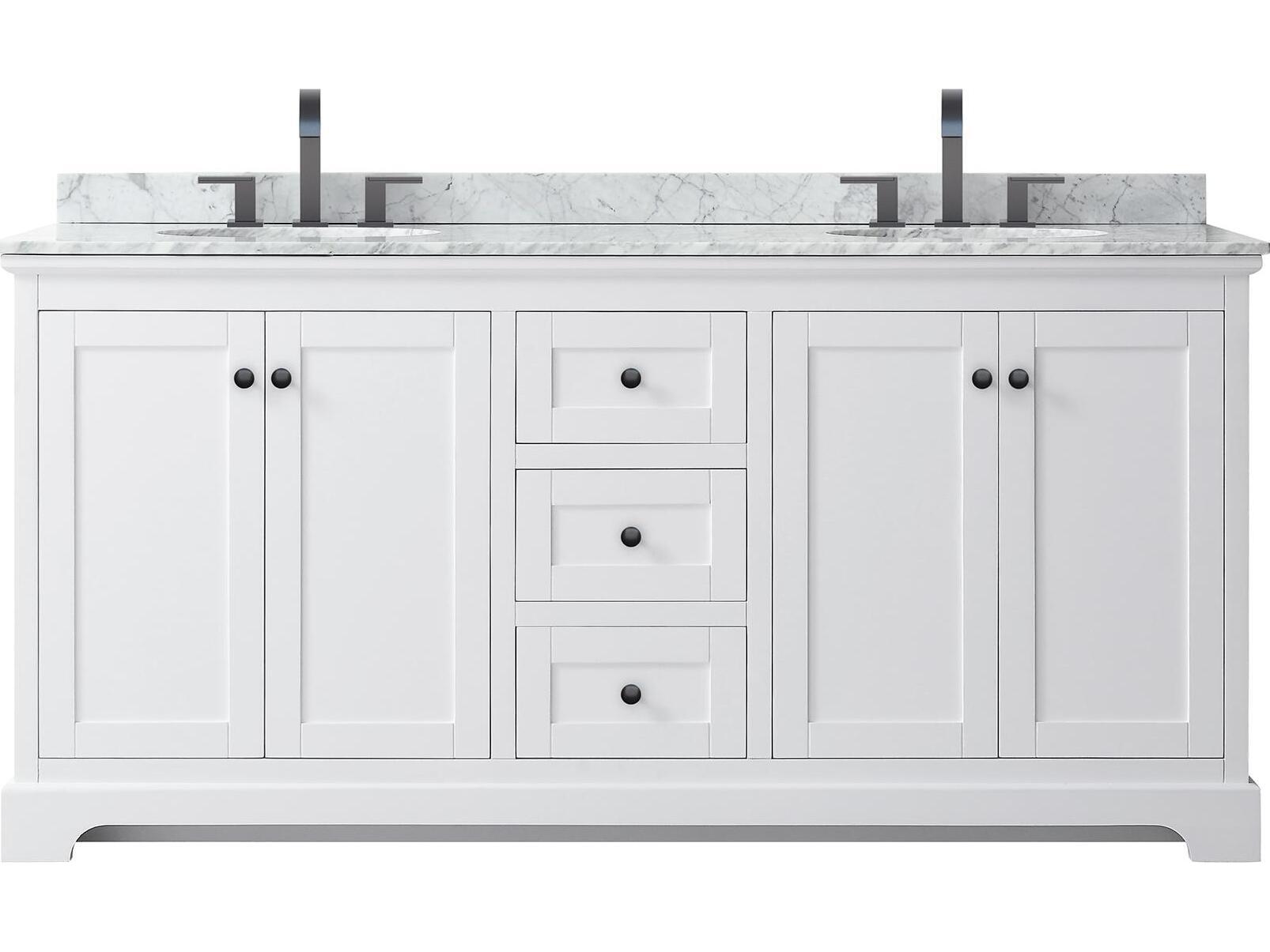 Wyndham Collection Avery 72" White Vanity
