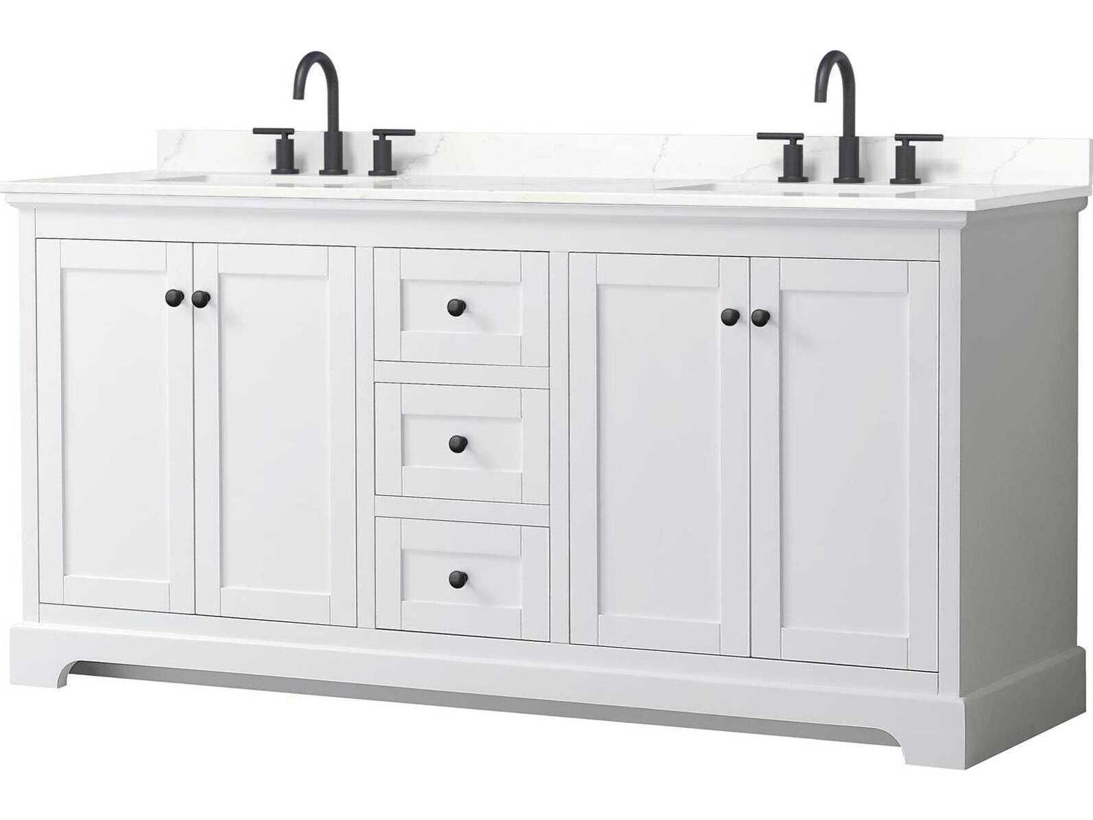 Wyndham Collection Avery 72" White Vanity