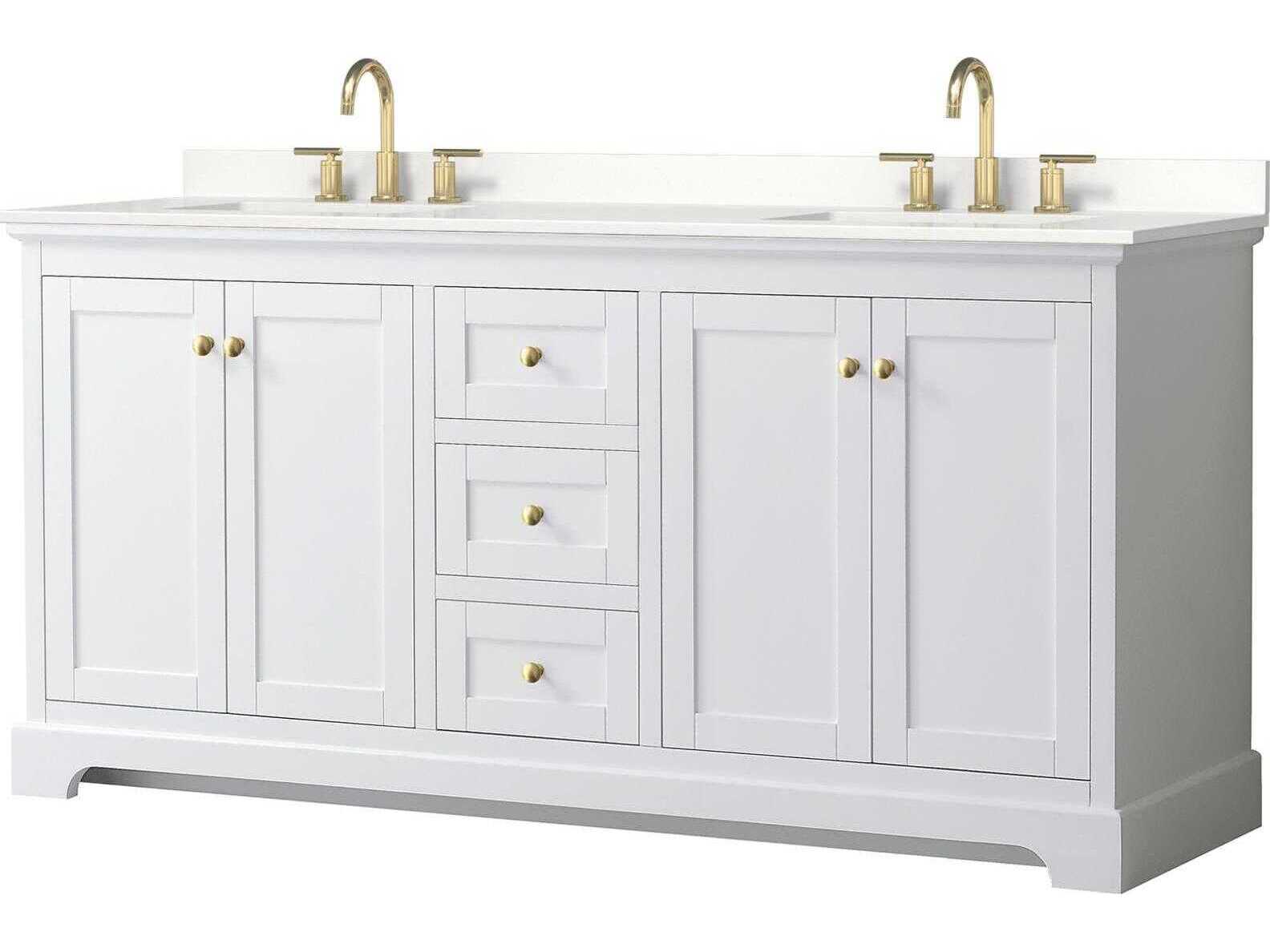 Wyndham Collection Avery 72" White Vanity