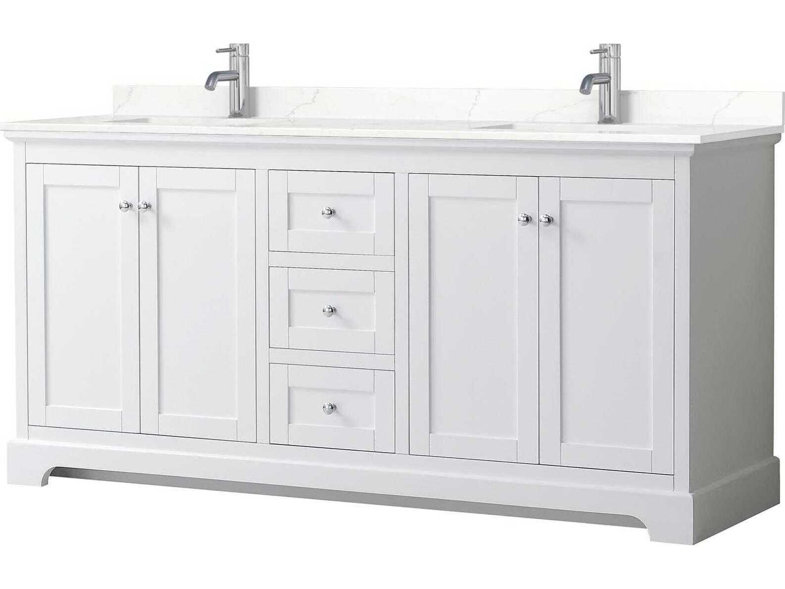 Wyndham Collection Avery 72" White Vanity