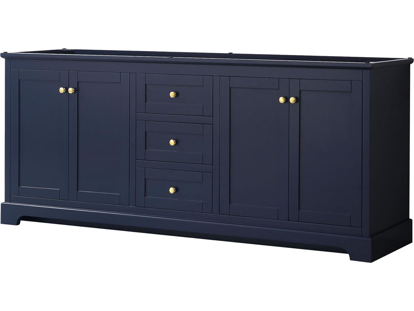 Wyndham Collection Avery 79" Dark Blue Vanity