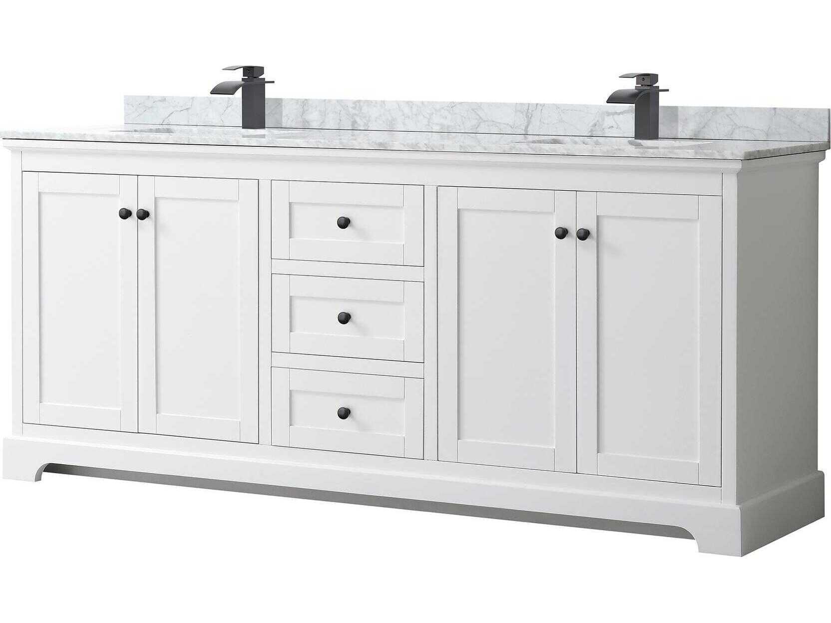 Wyndham Collection Avery 80" White Vanity