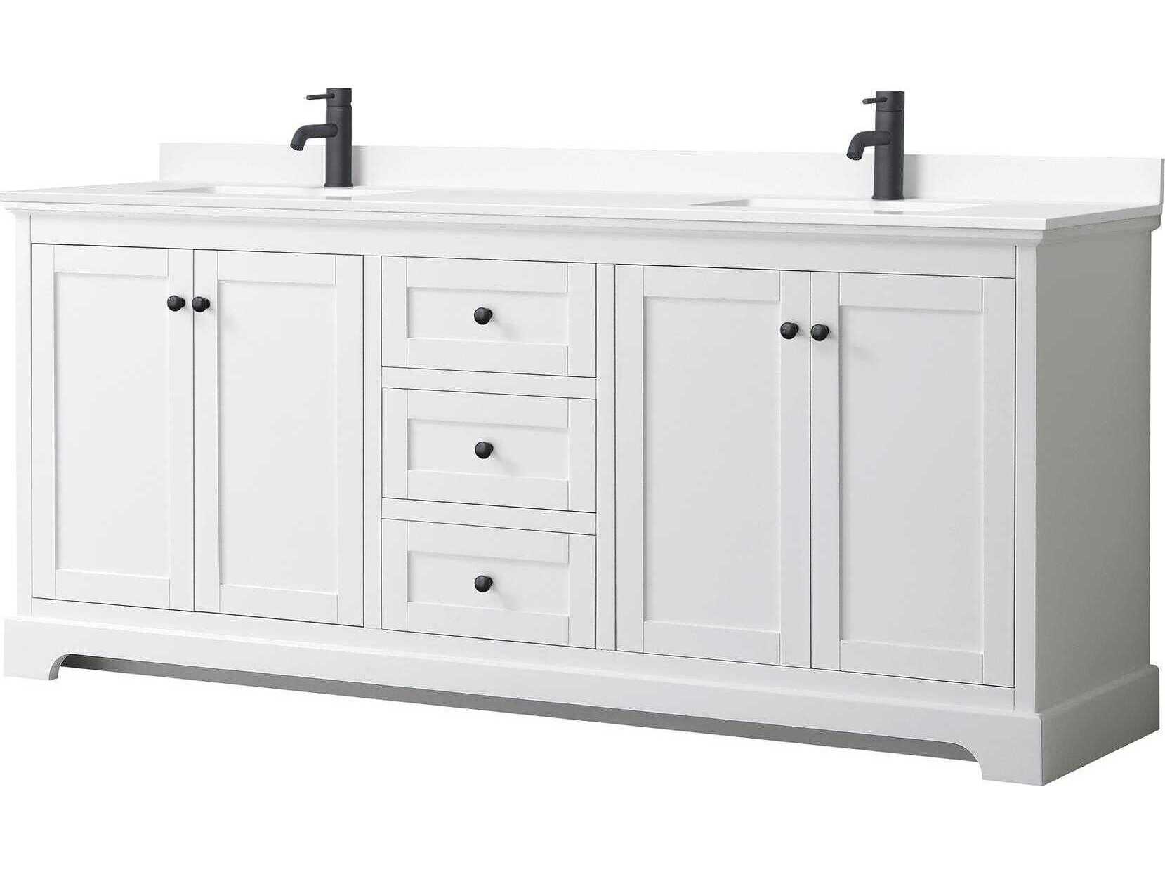 Wyndham Collection Avery 80" White Vanity
