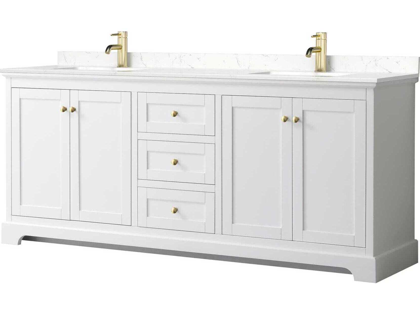 Wyndham Collection Avery 80" White Vanity