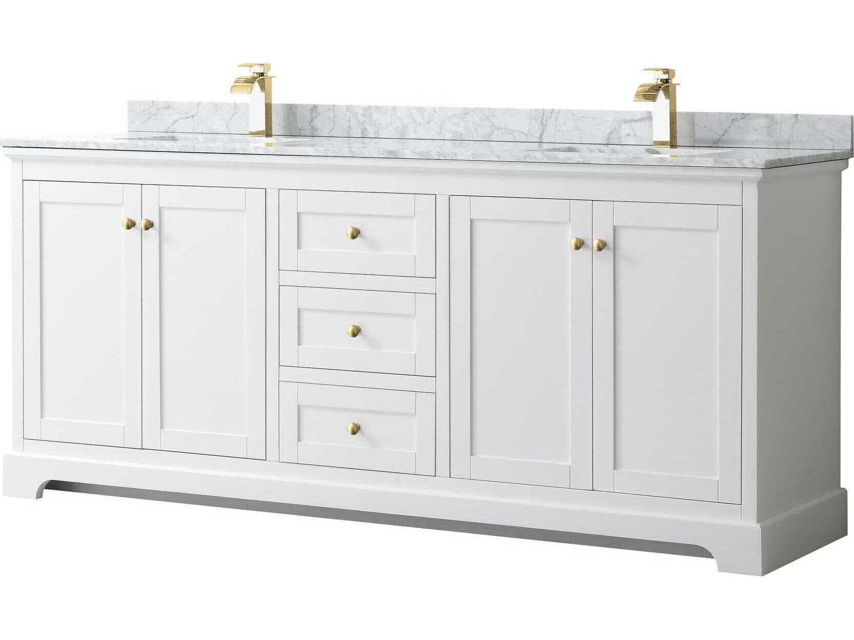 Wyndham Collection Avery 80" White Vanity