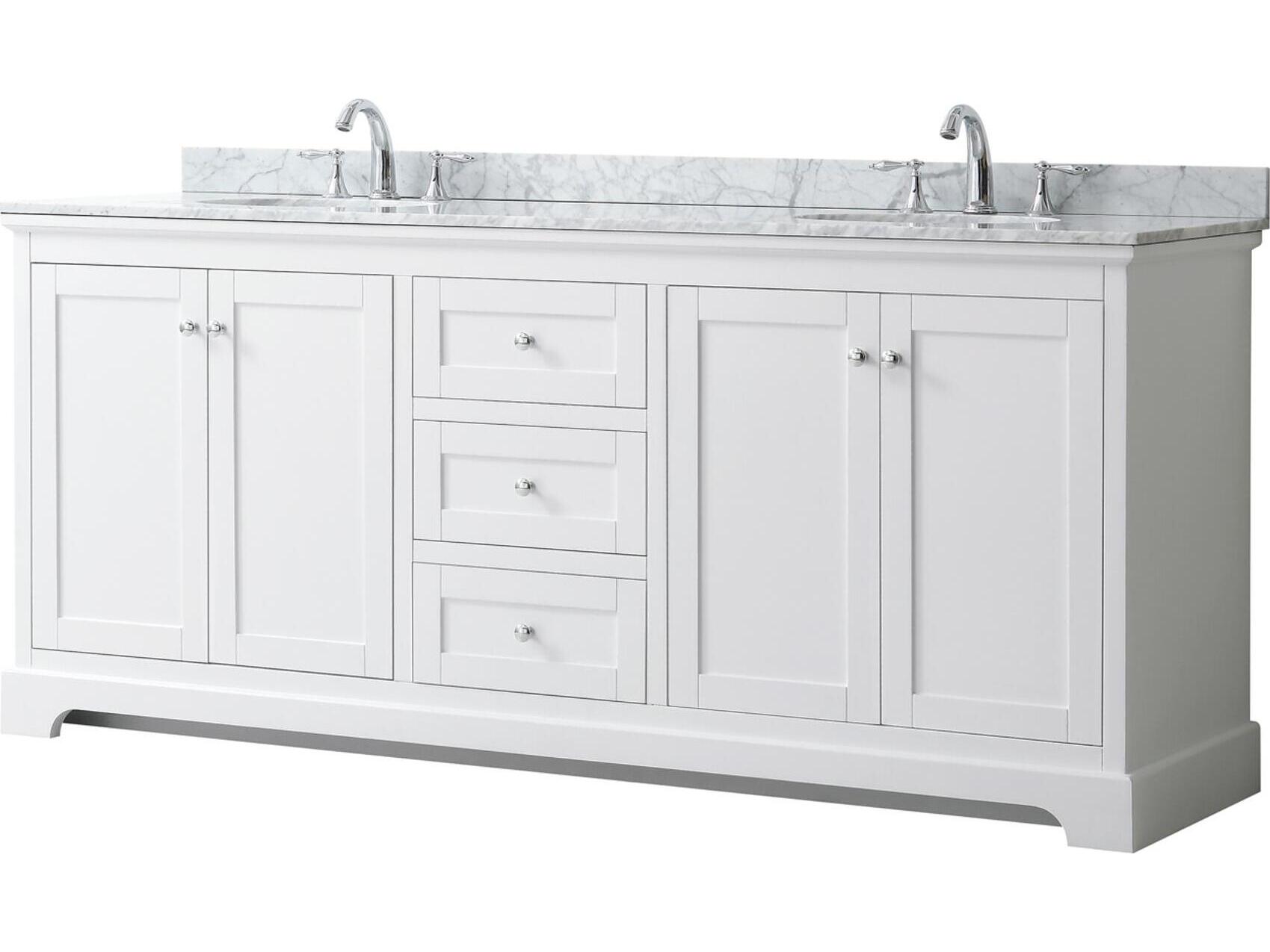 Wyndham Collection Avery 80" White Vanity