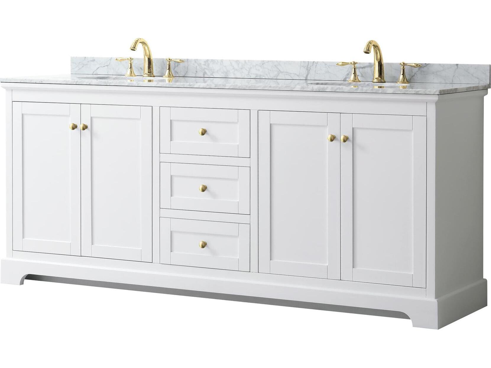 Wyndham Collection Avery 80" White Vanity