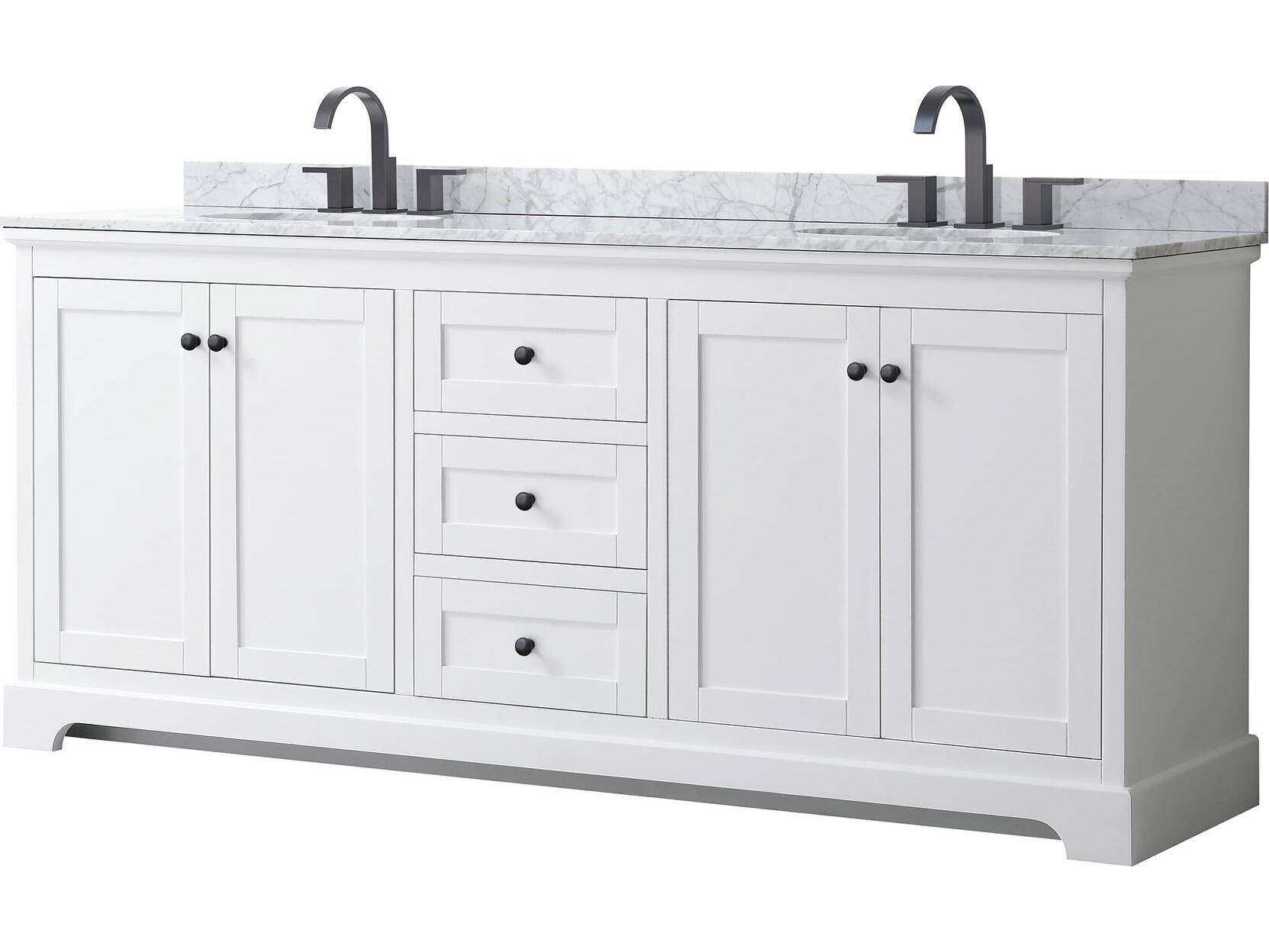 Wyndham Collection Avery 80" White Vanity