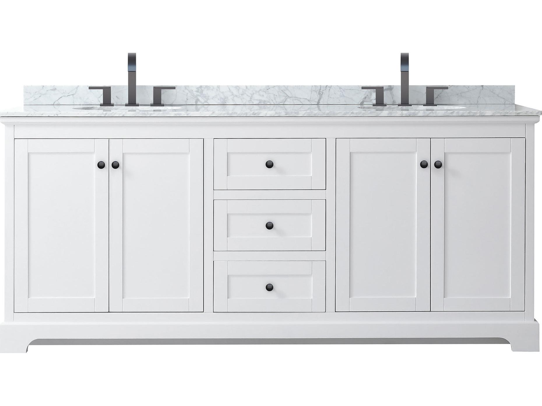 Wyndham Collection Avery 80" White Vanity