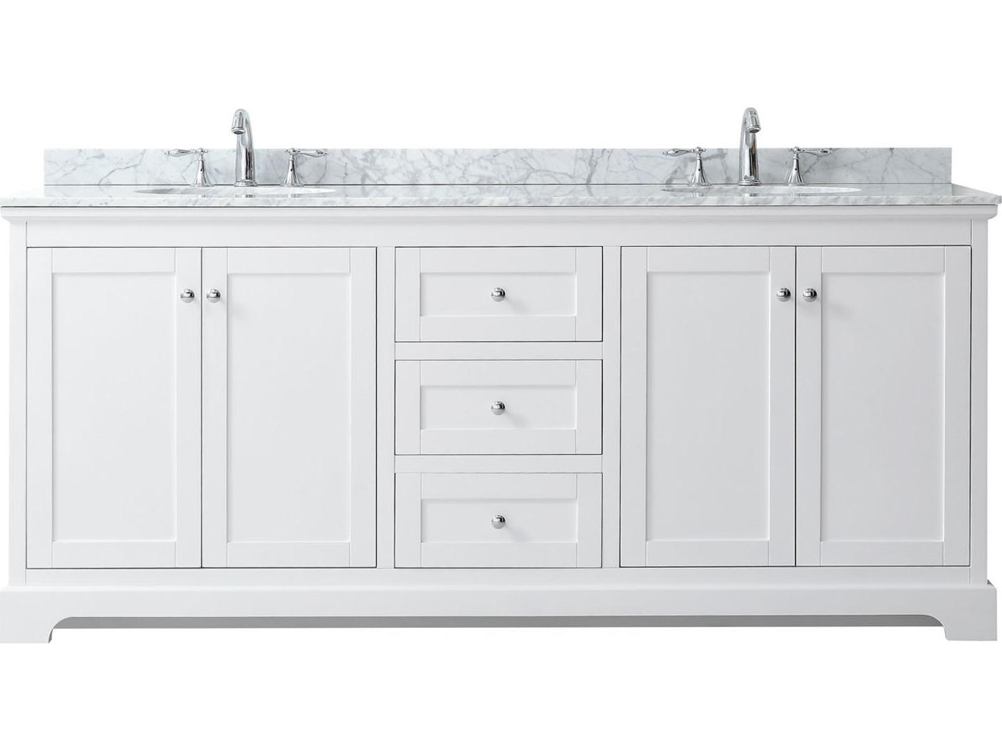 Wyndham Collection Avery 80" White Vanity