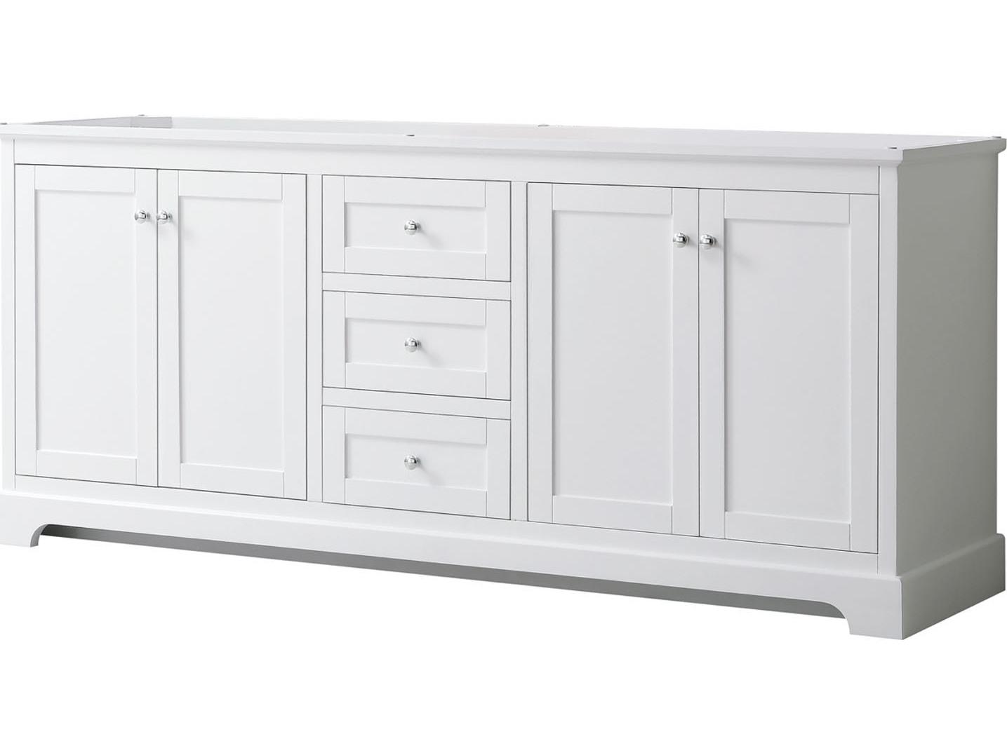 Wyndham Collection Avery 79" White Vanity