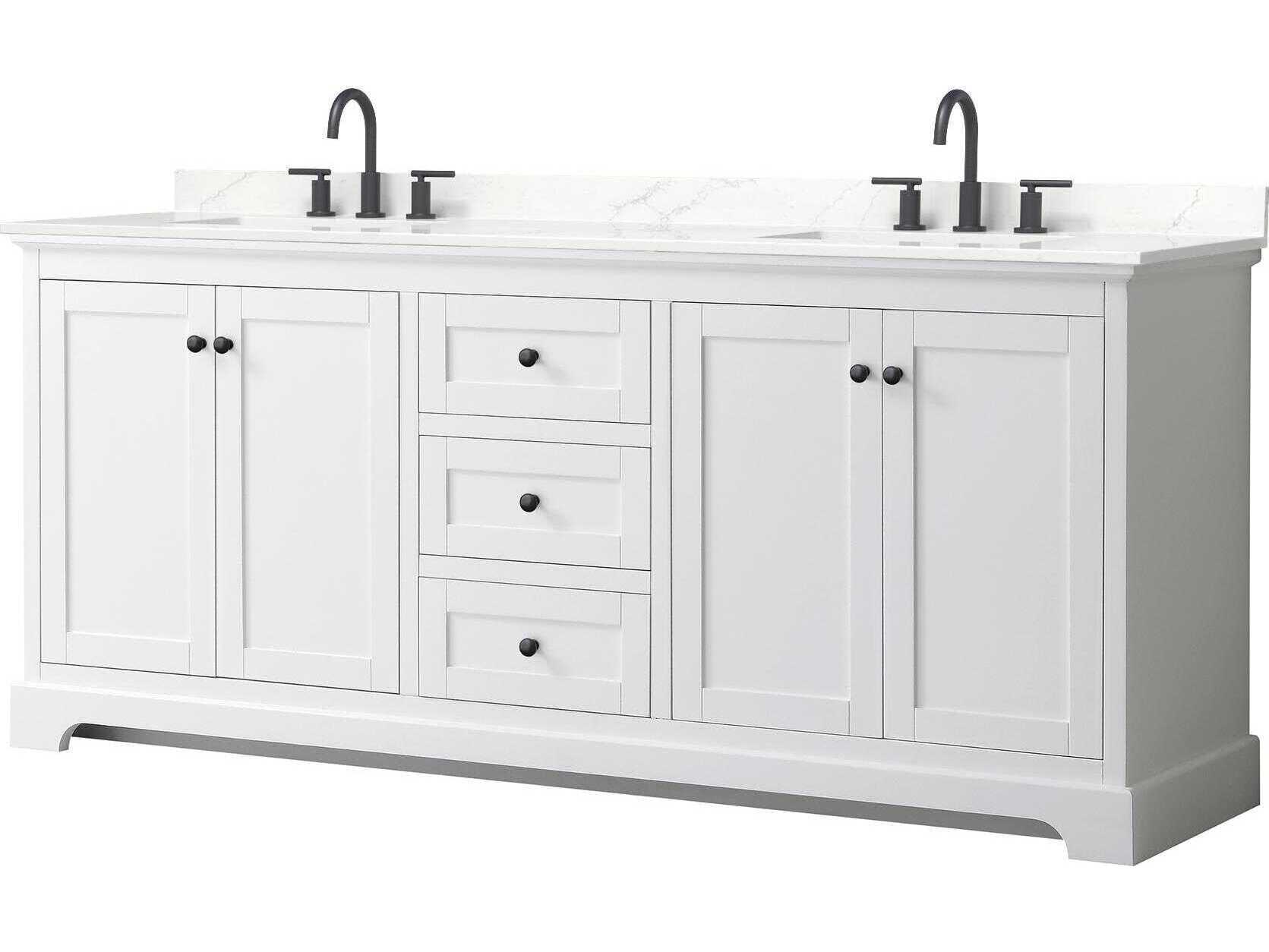 Wyndham Collection Avery 80" White Vanity