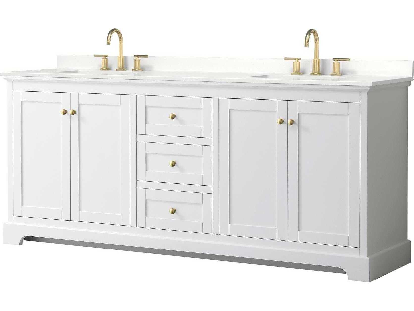 Wyndham Collection Avery 80" White Vanity