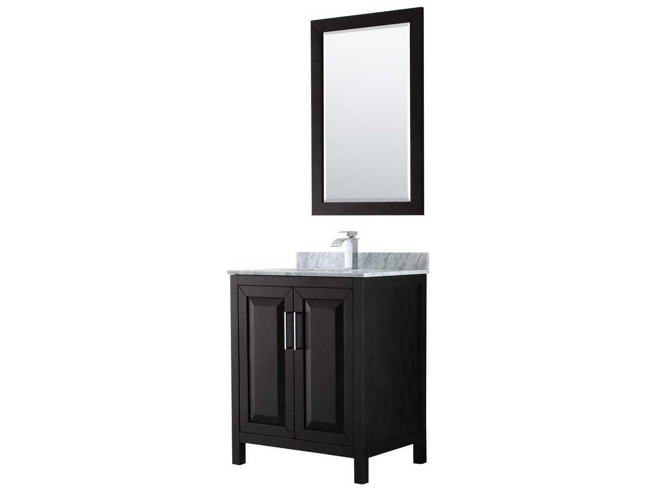 Wyndham Collection Daria 30" Dark Espresso Vanity with 24" Mirror