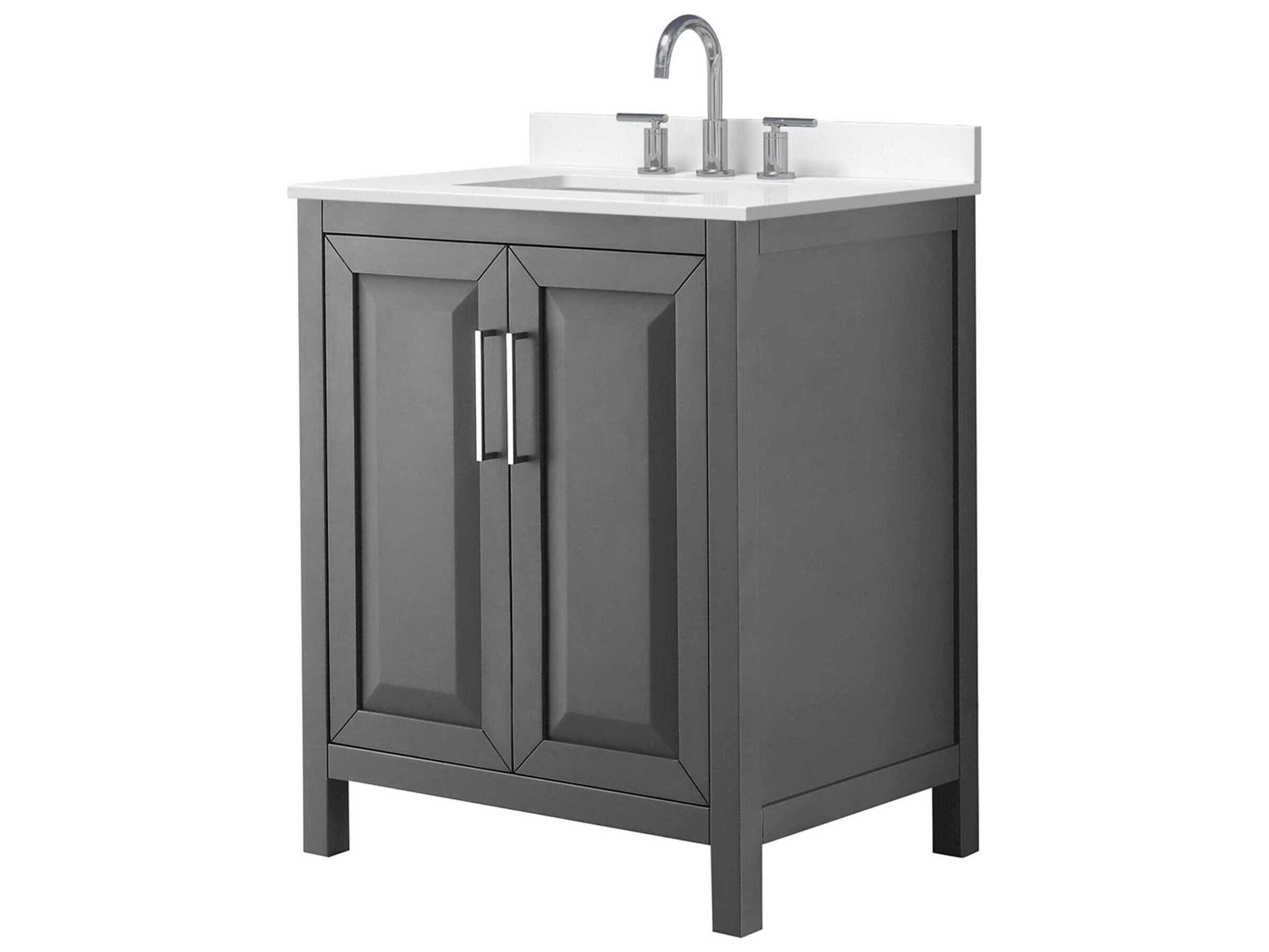 Wyndham Collection Daria 30" Dark Gray Vanity