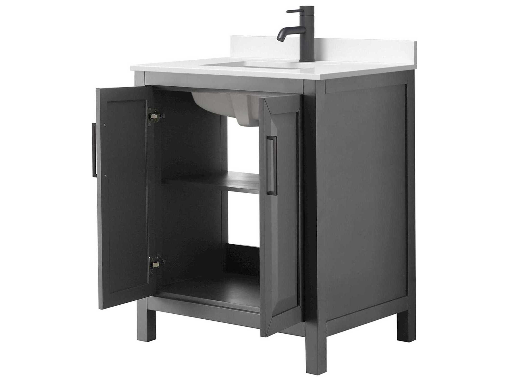 Wyndham Collection Daria 30" Dark Gray Vanity