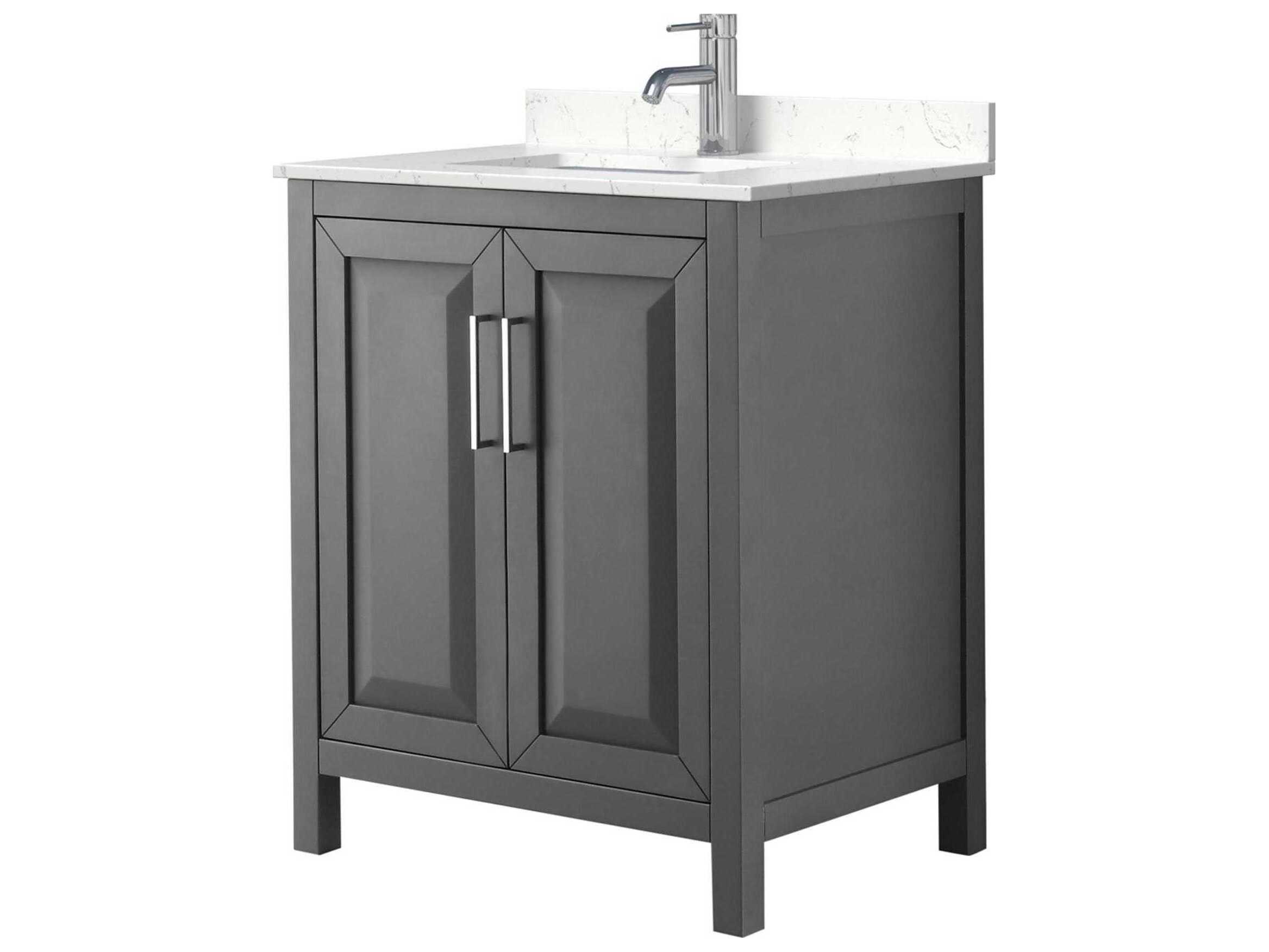 Wyndham Collection Daria 30" Dark Gray Vanity