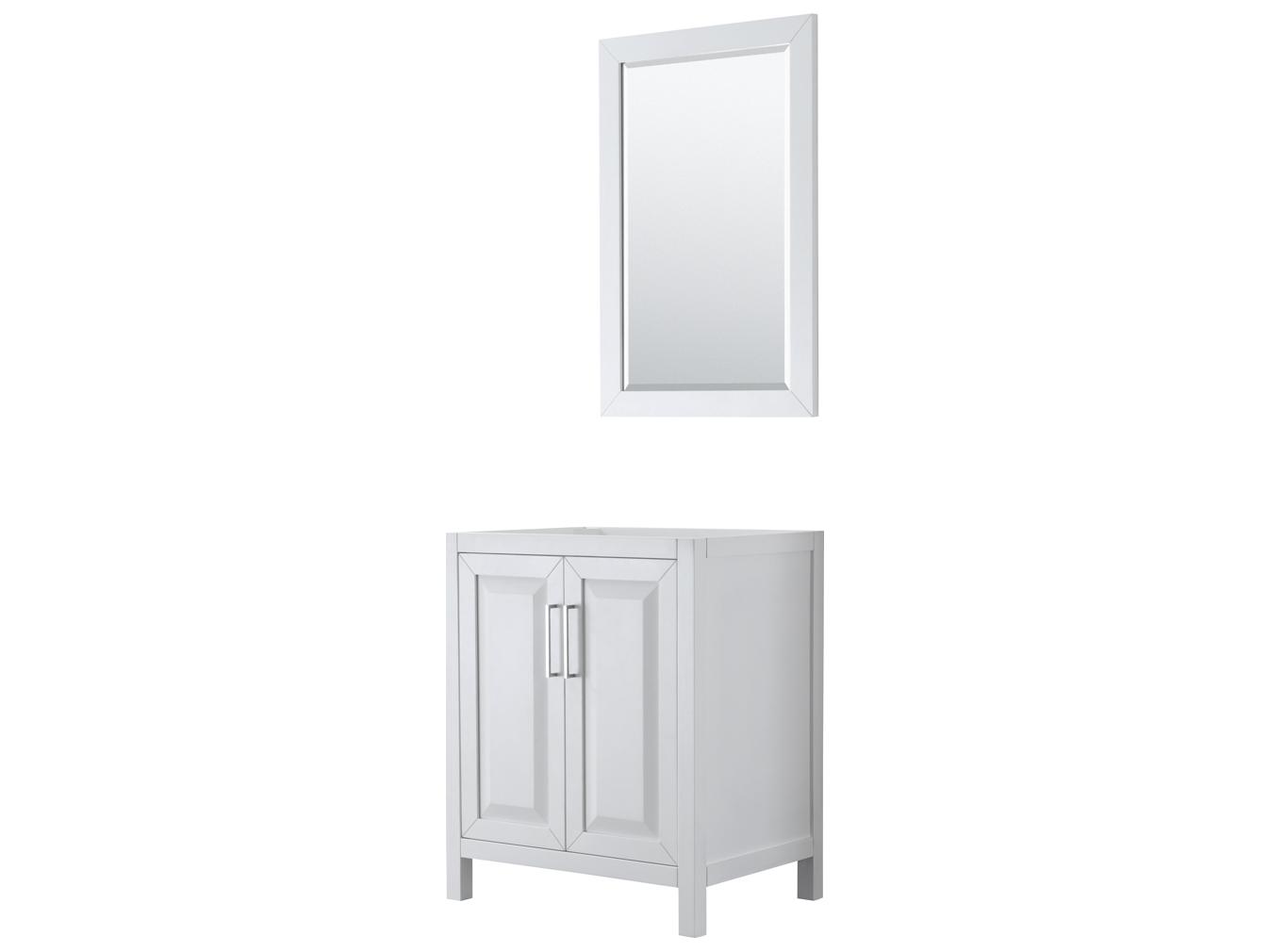 Wyndham Collection Daria 29" White Vanity with 24" Mirror