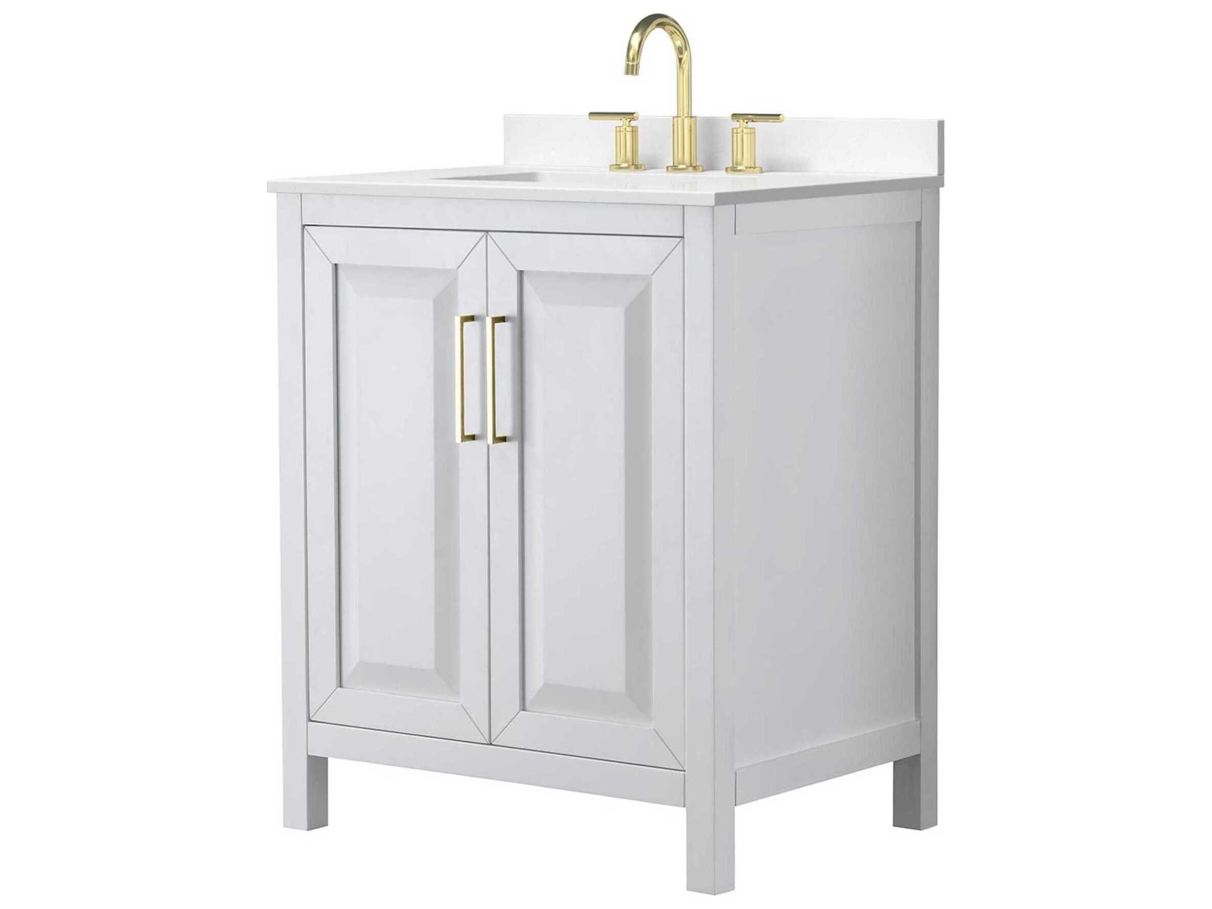 Wyndham Collection Daria 30" White Vanity