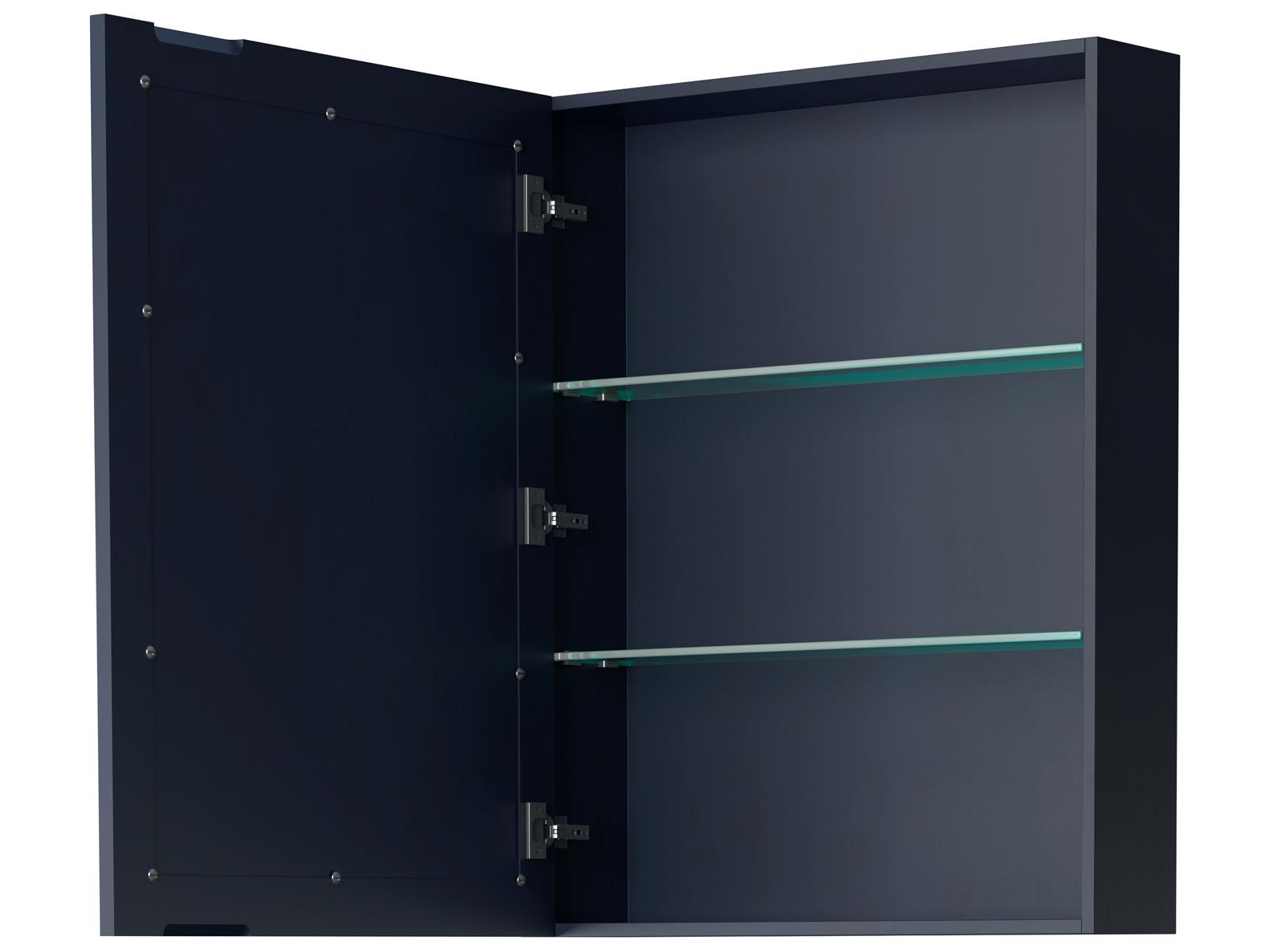 Wyndham Collection Daria 35" Dark Blue Vanity with Medicine Cabinet