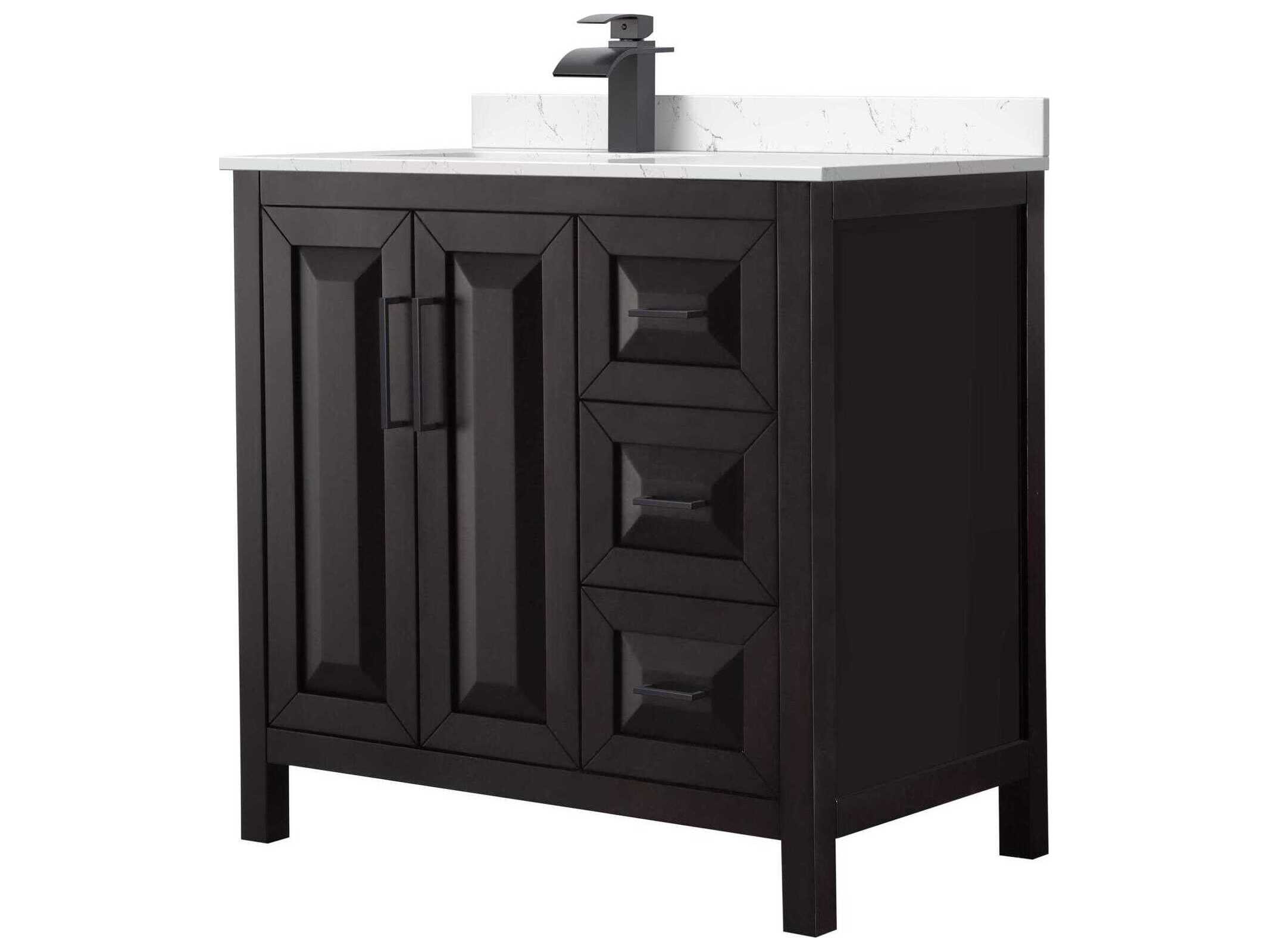 Wyndham Collection Daria 36" Dark Espresso Vanity