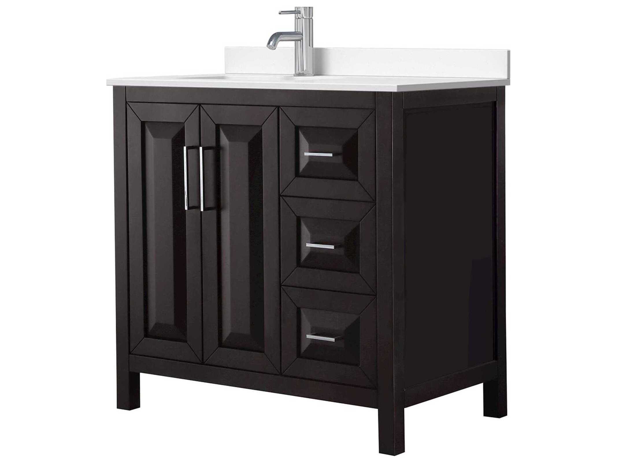 Wyndham Collection Daria 36" Dark Espresso Vanity