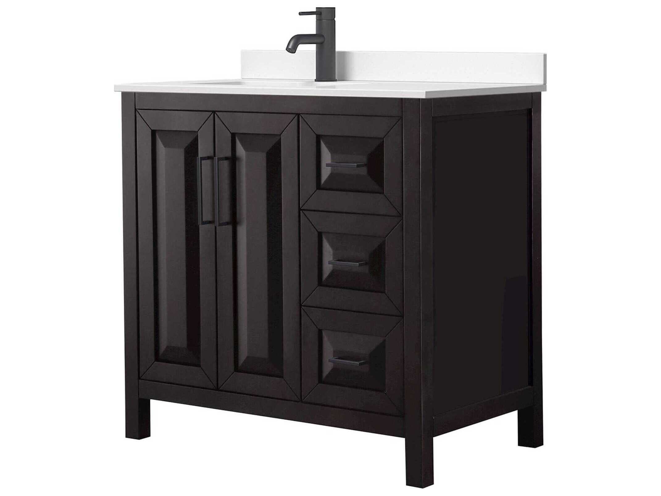 Wyndham Collection Daria 36" Dark Espresso Vanity