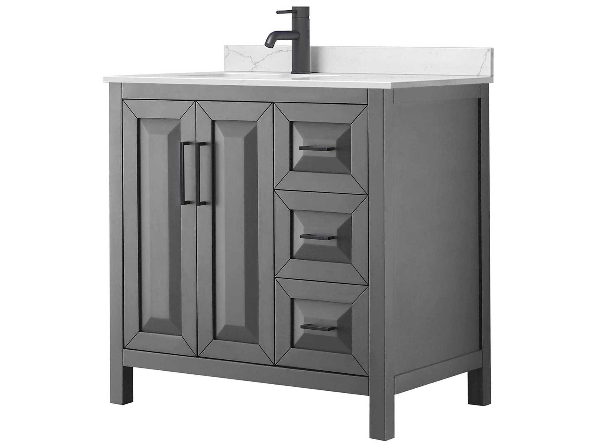 Wyndham Collection Daria 36" Dark Gray Vanity