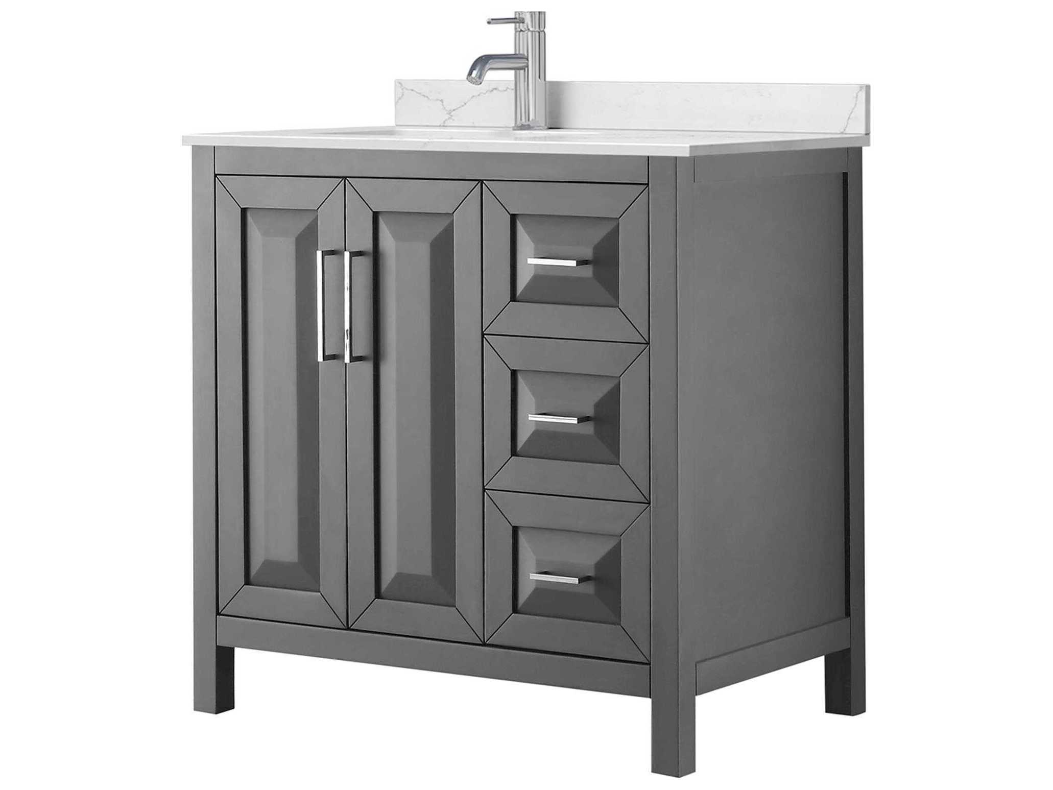 Wyndham Collection Daria 36" Dark Gray Vanity
