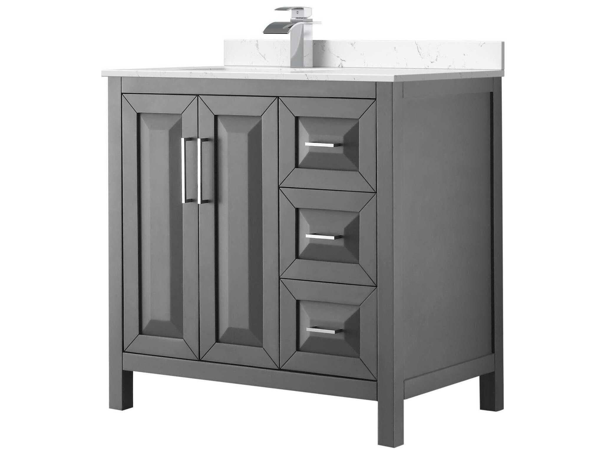 Wyndham Collection Daria 36" Dark Gray Vanity