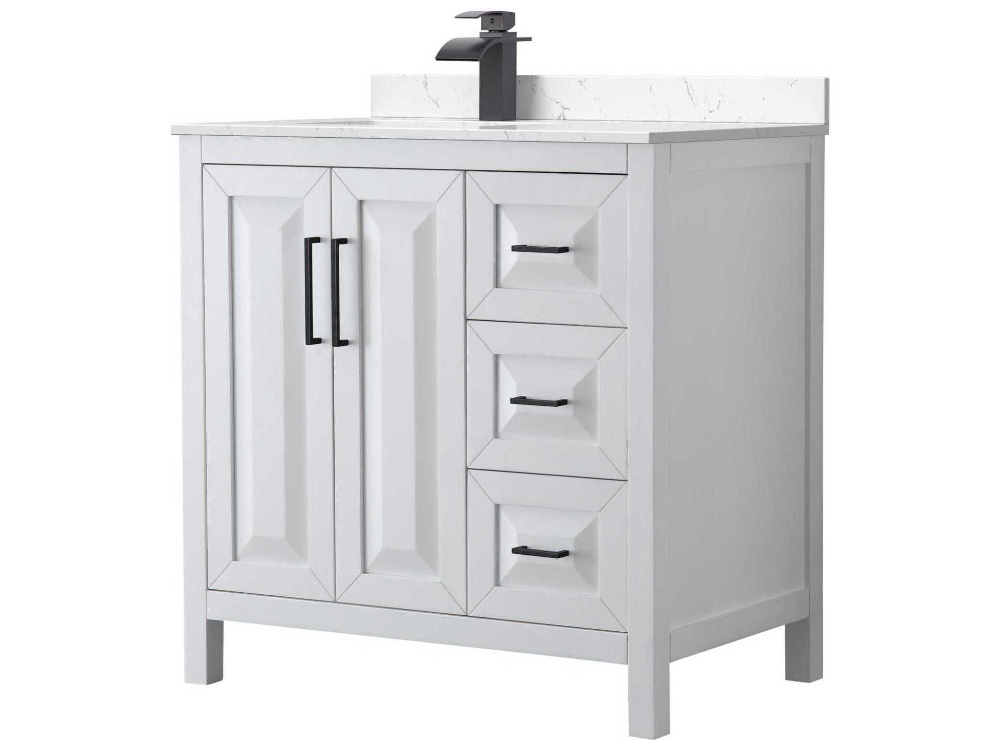 Wyndham Collection Daria 36" White Vanity