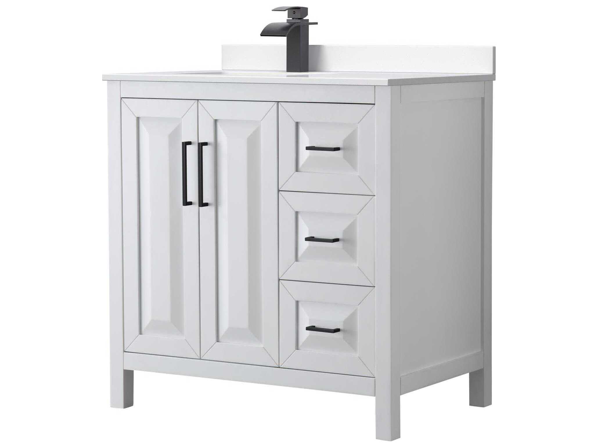 Wyndham Collection Daria 36" White Vanity
