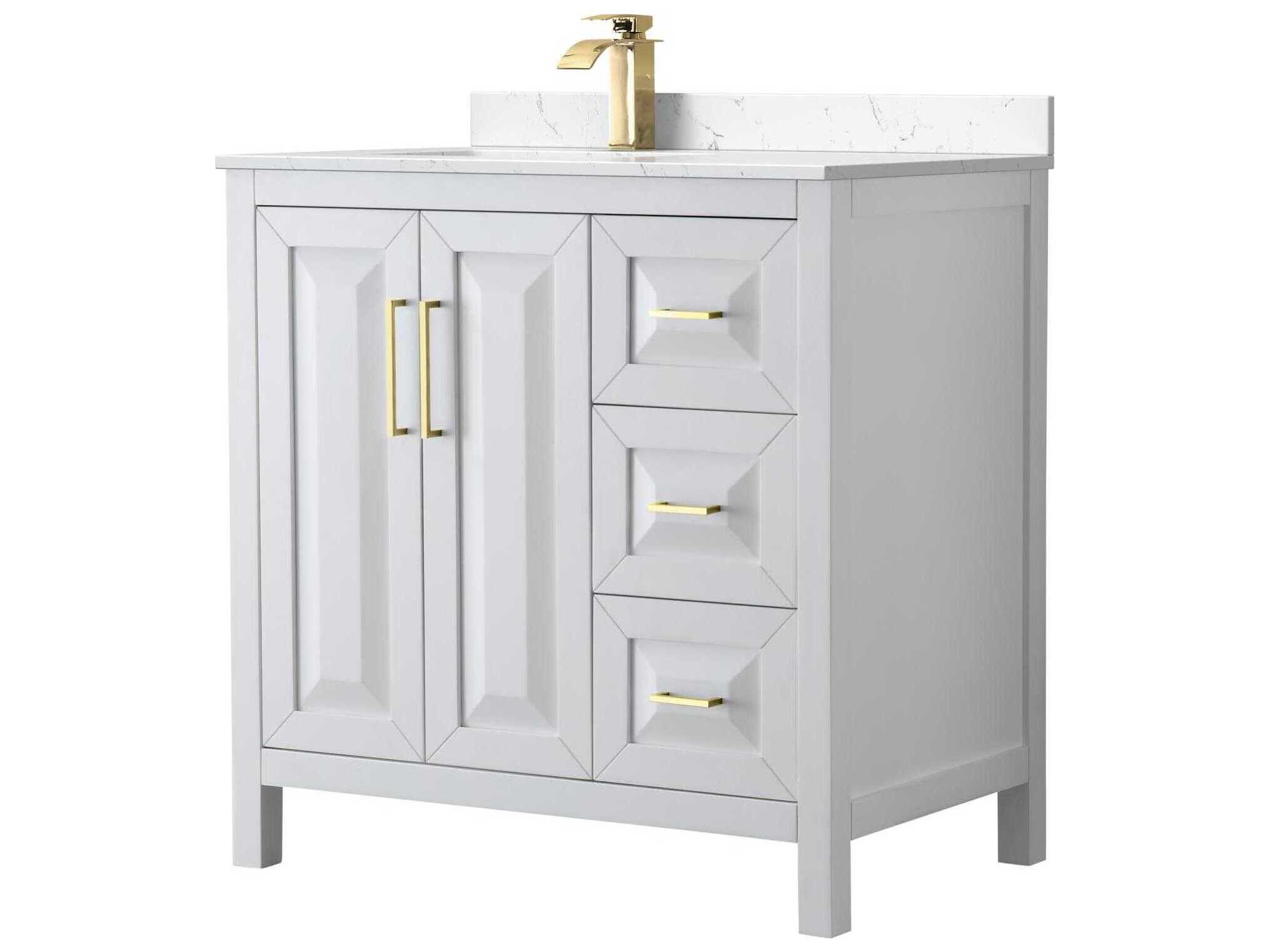 Wyndham Collection Daria 36" White Vanity