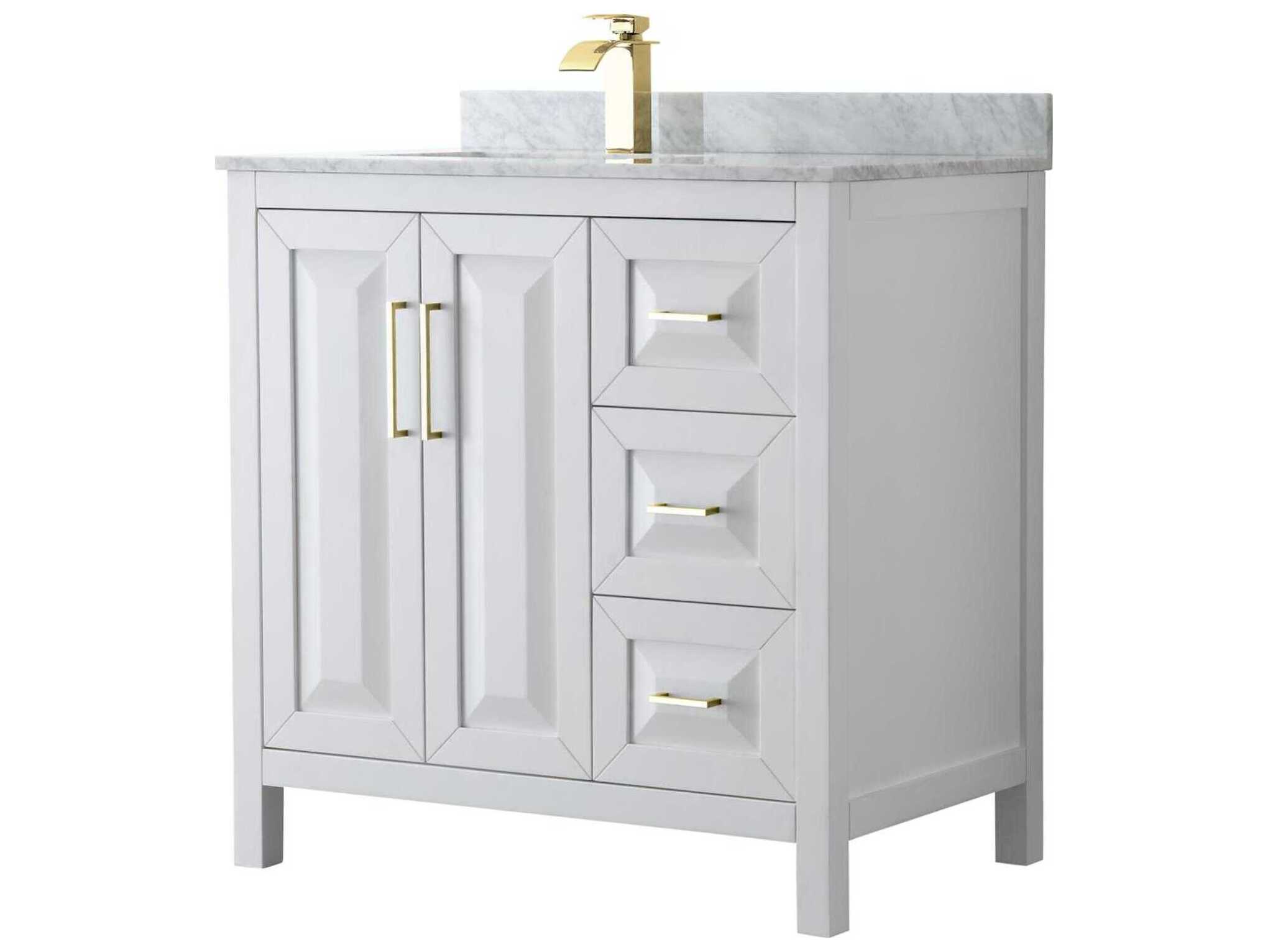 Wyndham Collection Daria 36" White Vanity