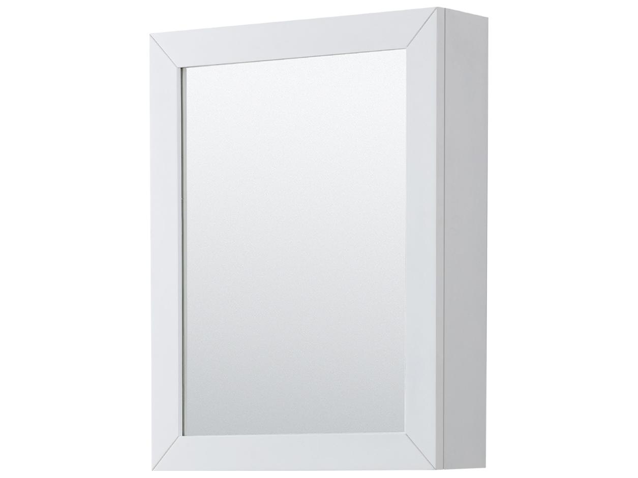 Wyndham Collection Daria 35" White Vanity with Medicine Cabinet